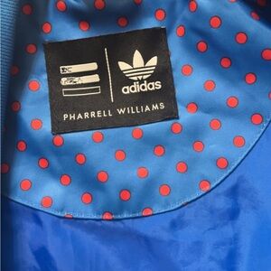 Adidas Blue Jacket with Red Polka Dots